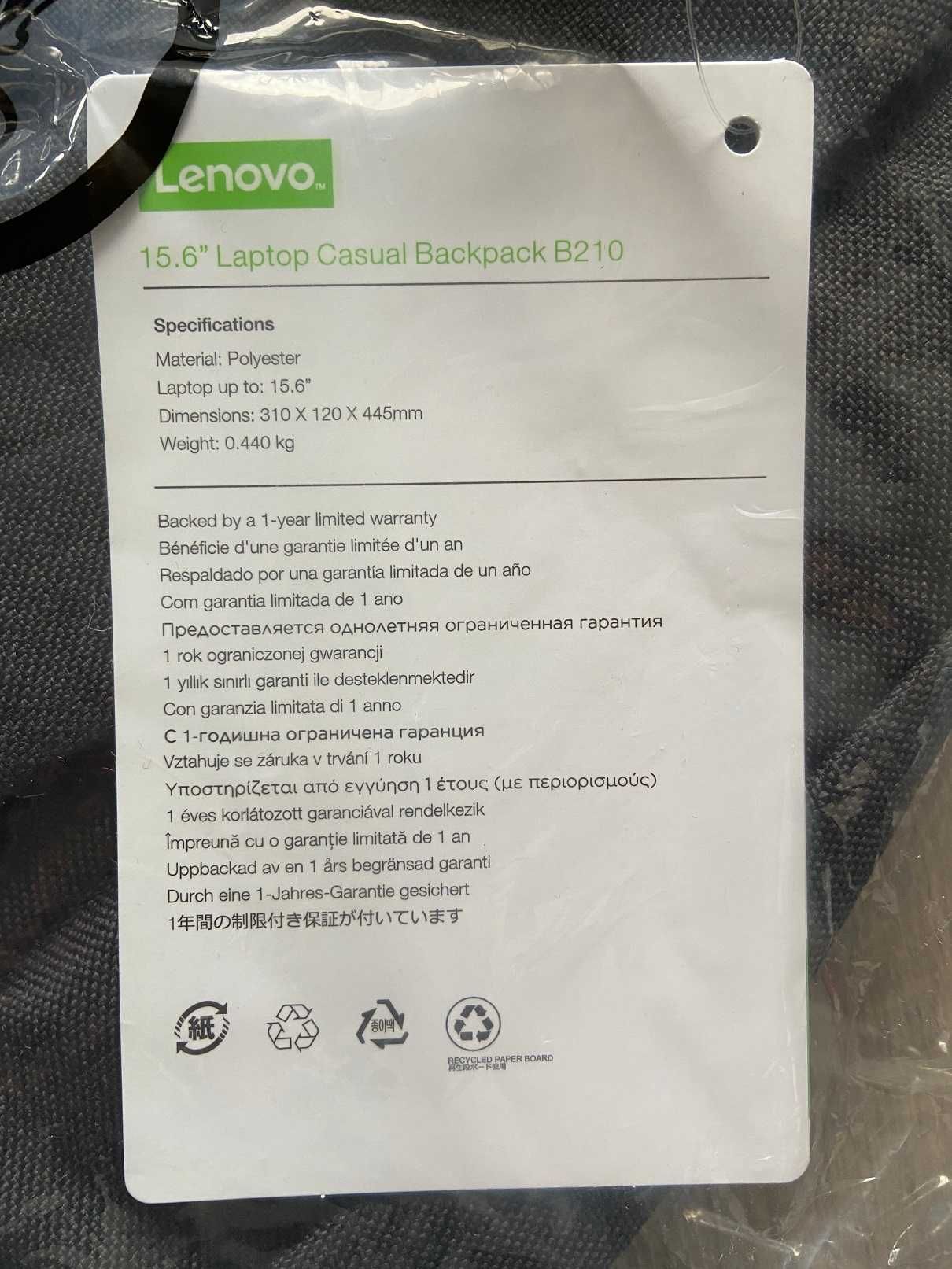 Pecak czarny, Lenovo B210 Casual Backup 15.6"