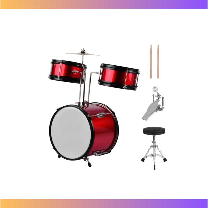 Zestaw perkusyjny dla dzieci Kera Audio ZPD-3 / Perkusja czerwona