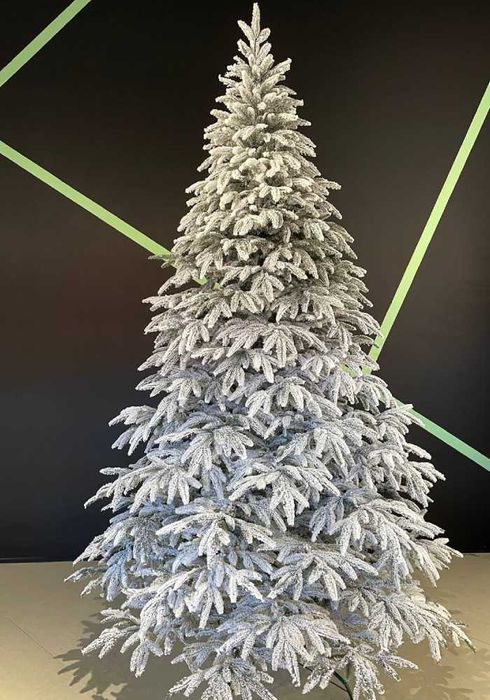 Ялинка лита Альпійська зелена та Альпійська засніжена з підставкою