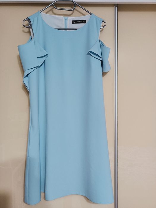 Wyprzedaż szafy!!! Sukienka błękitna M 38 ślub chrzciny komunia