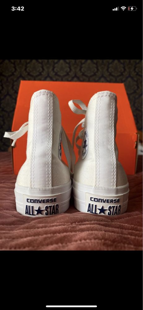 converse biale nowe bez kartonu