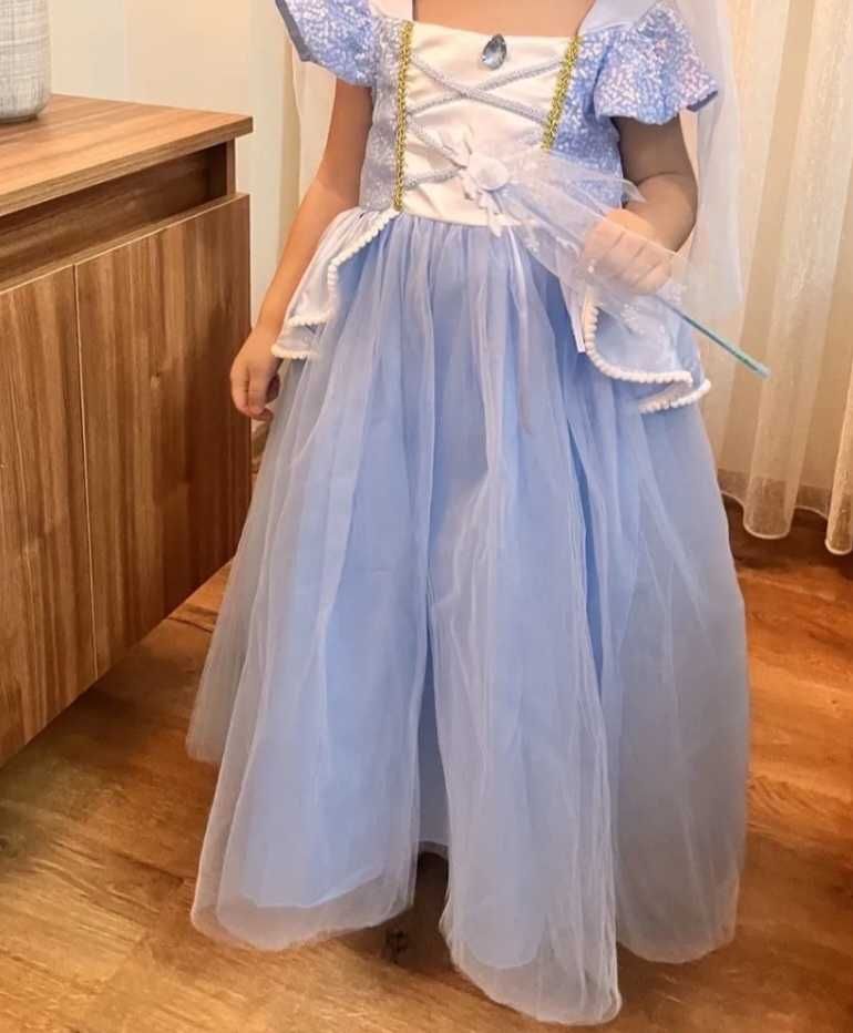 Nowy strój Kopciuszek Cinderella, r. 122 bal przebranie