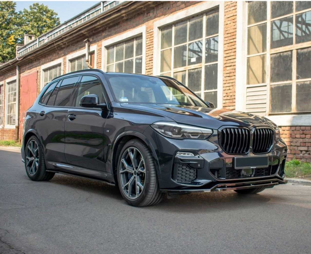 Сплиттер BMW X5 G05 в стиле Maxton Design цельный диффузор сплiтер