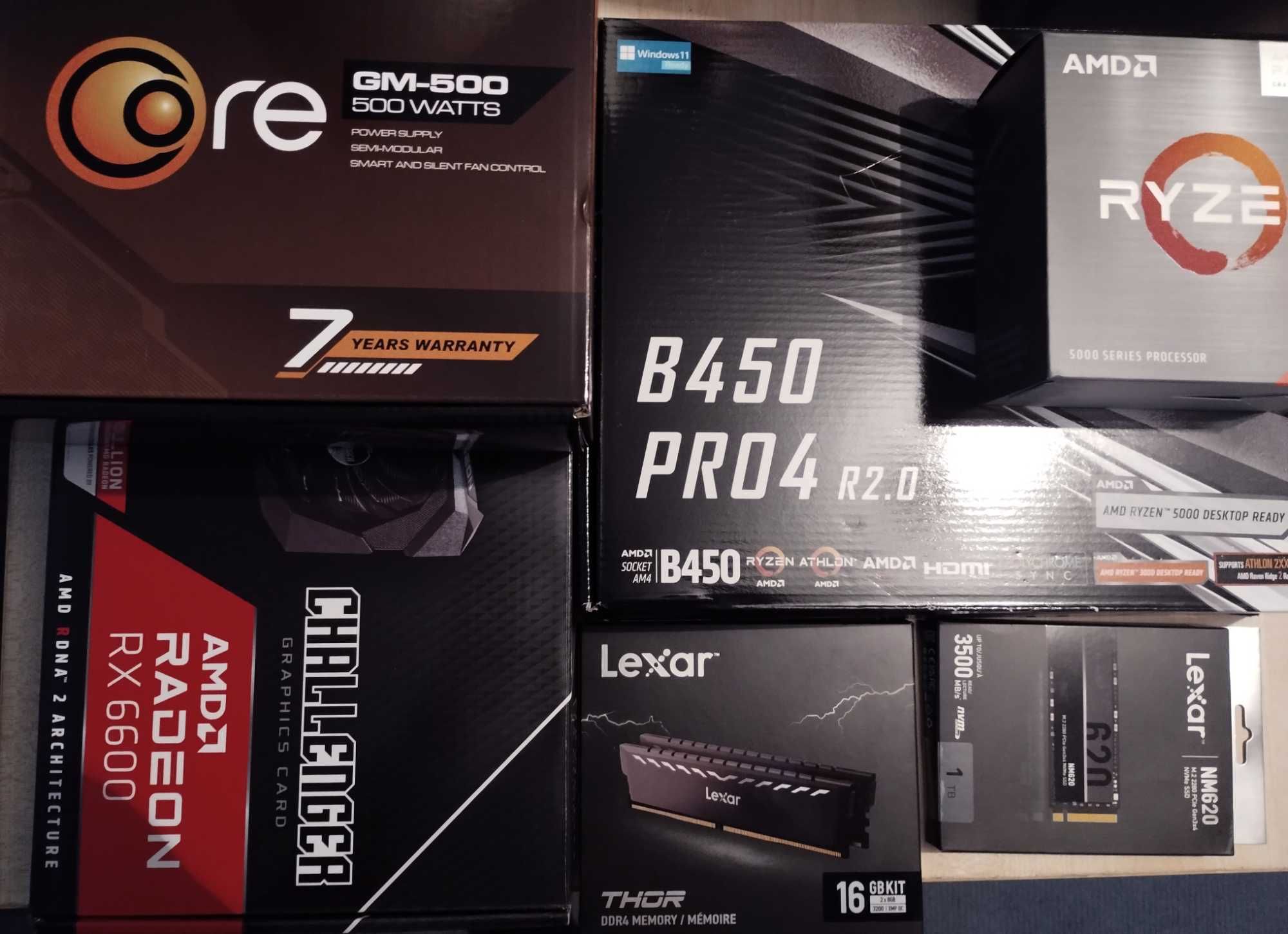 Komputer PC Ryzen 5 5600G/16GB/1TB SSD/RX 6600 na Gwarancji!!