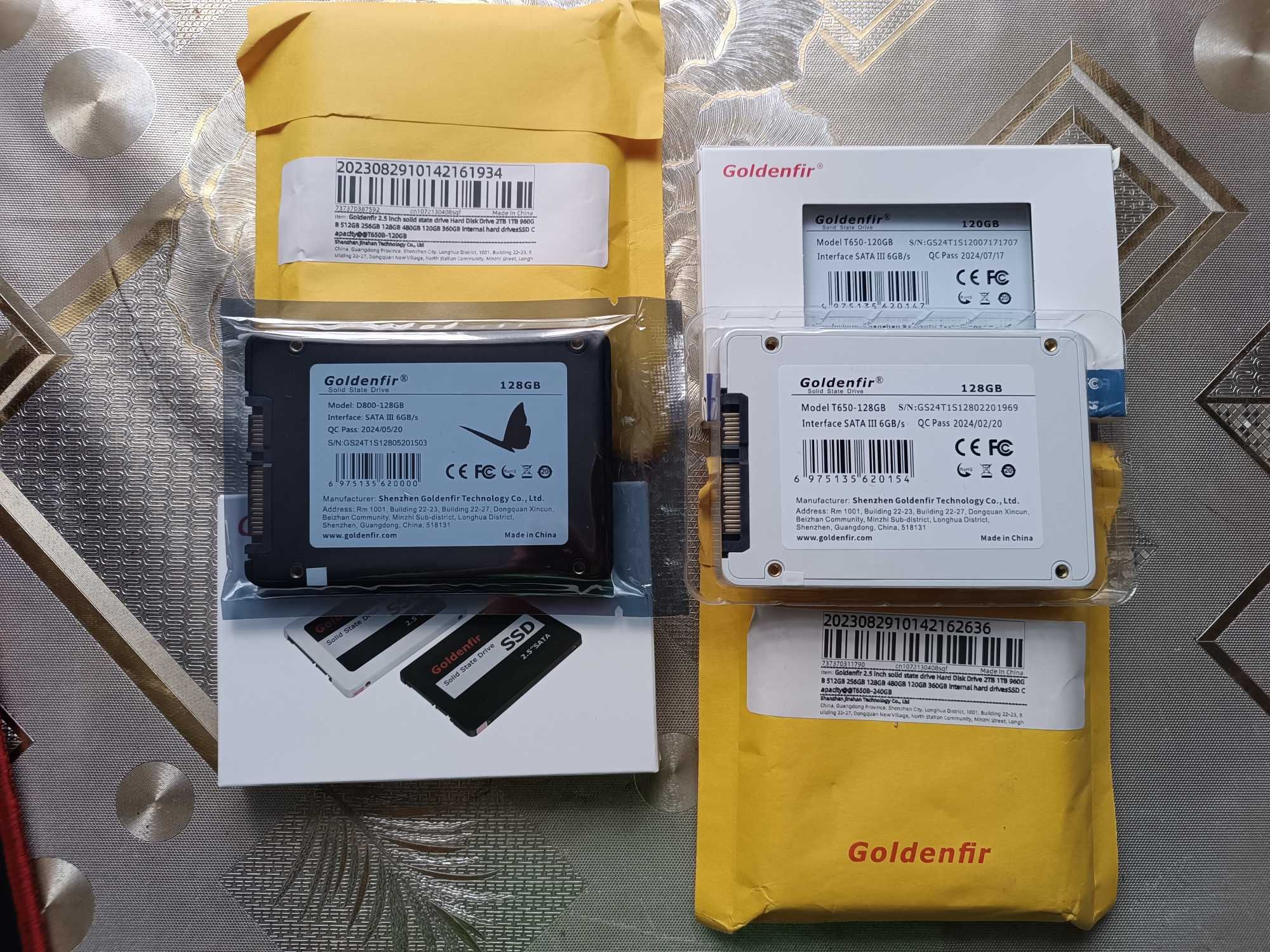Нові Goldenfir ССД 120gb 64 128 240 256 512 SATA III