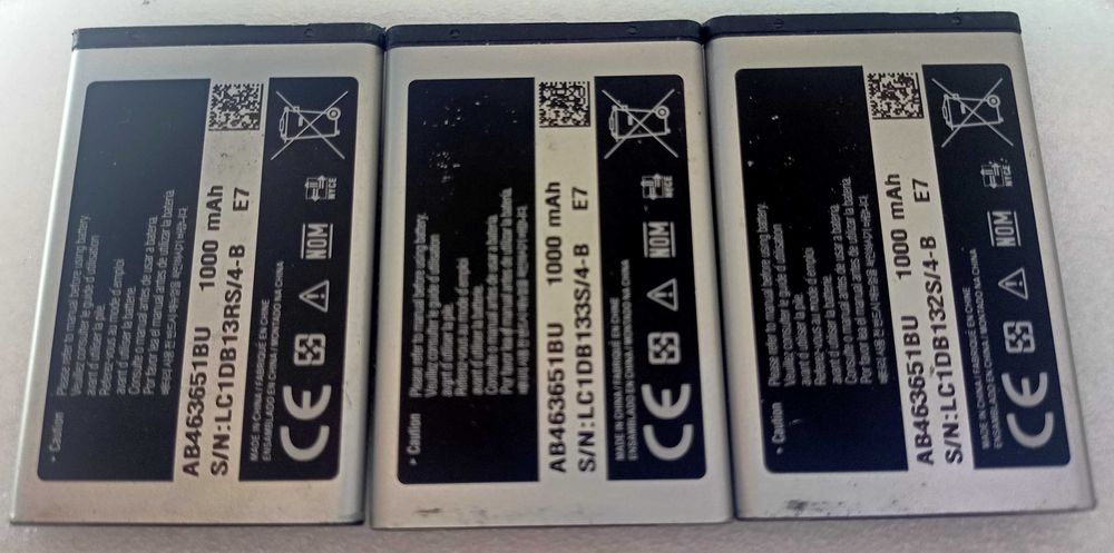 pakiet 3szt bateria oryginał akku Samsung ABU 463651BU 1000Mah