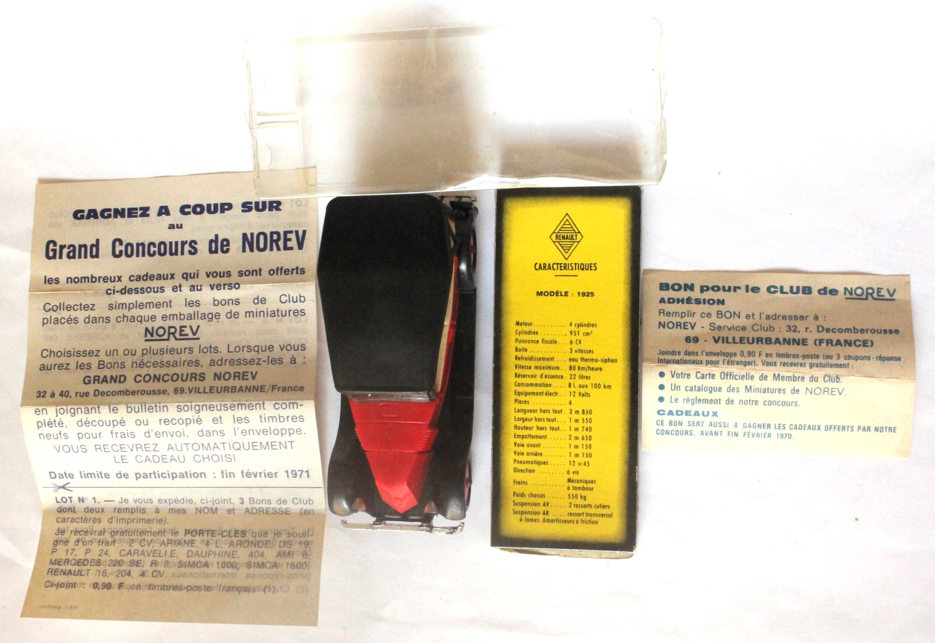 Renault NN 1925 Norev 1/43 usado mas completo