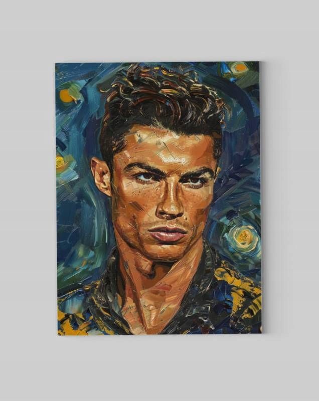 Obraz na płótnie CR7 Cristiano Ronaldo 90x120 cm - nowoczesny styl