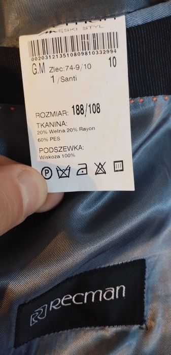 Męska marynarka Recman 188/108