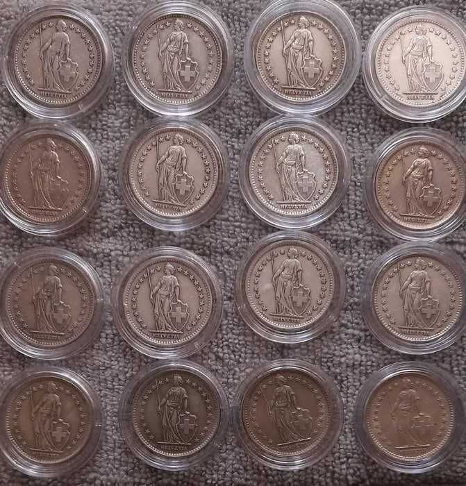 20 monet srebrnych  2 franki Szwajcaria