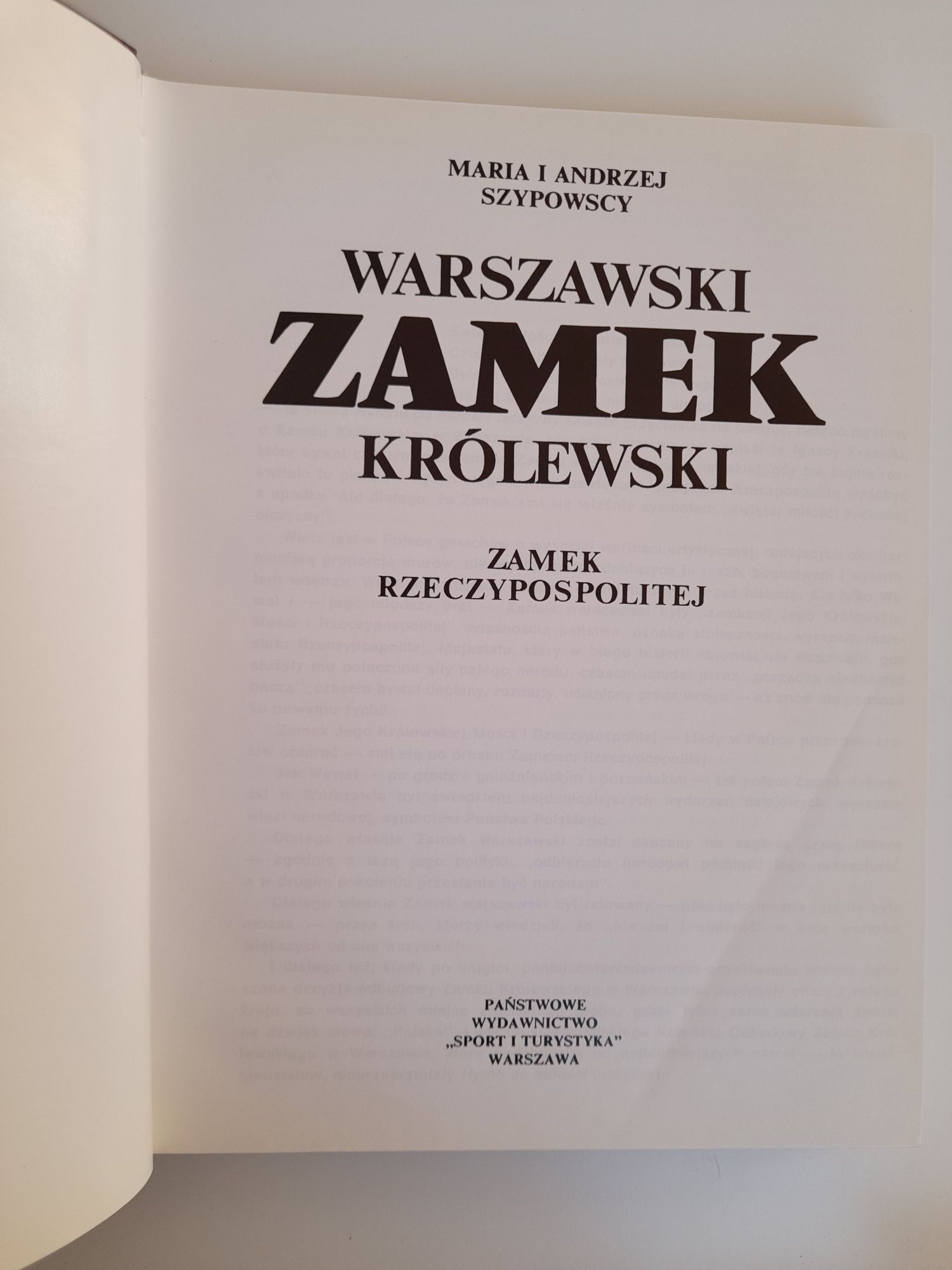 Książka album ZAMEK Warszawski Zamek Królewski Szypowscy