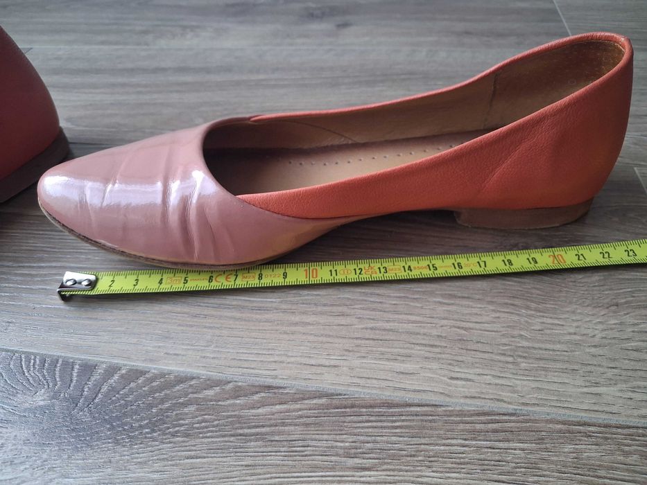 baleriny/ półbuty Mcarthur 36 pomarańczowe koralowy pudrowy róż