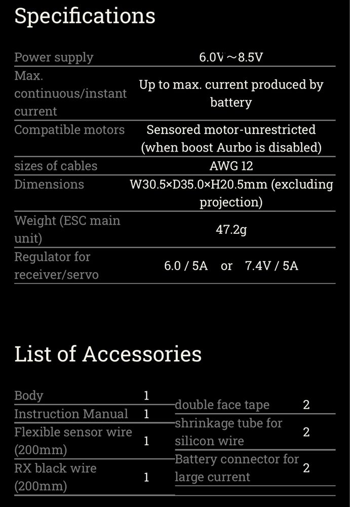 Regulator ESC Acuvance Xarvis XX 1/10 rc drift