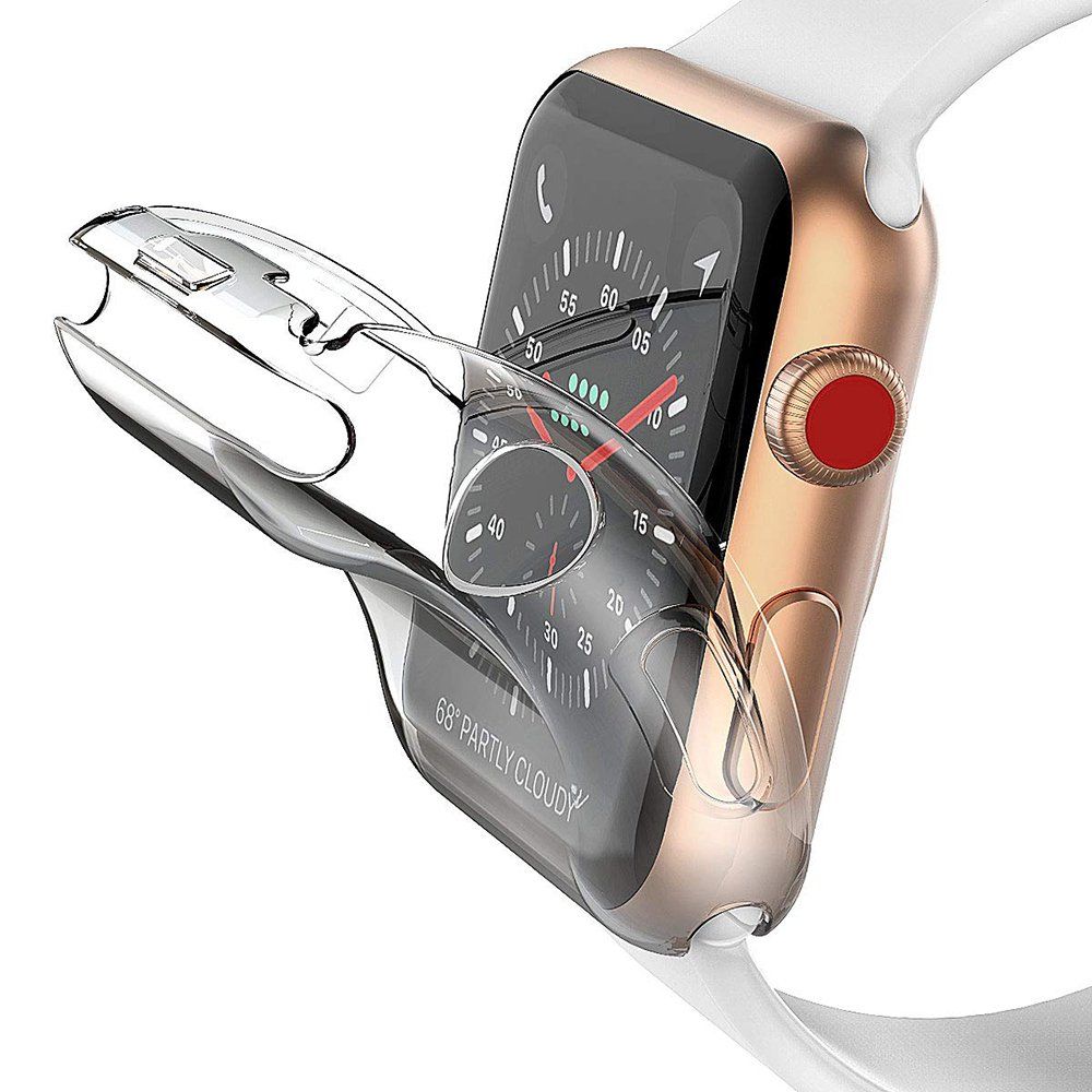 Capa 360 transparente p/Apple Watch 38mm, 40mm, 42mm, 44mm, 41mm,45mm