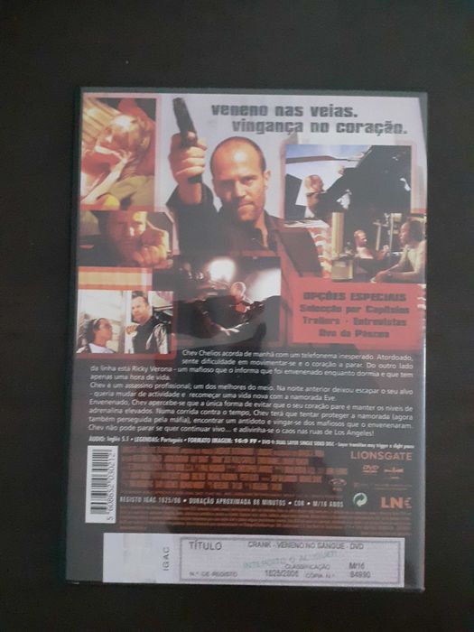 Dvd com o filme Crank