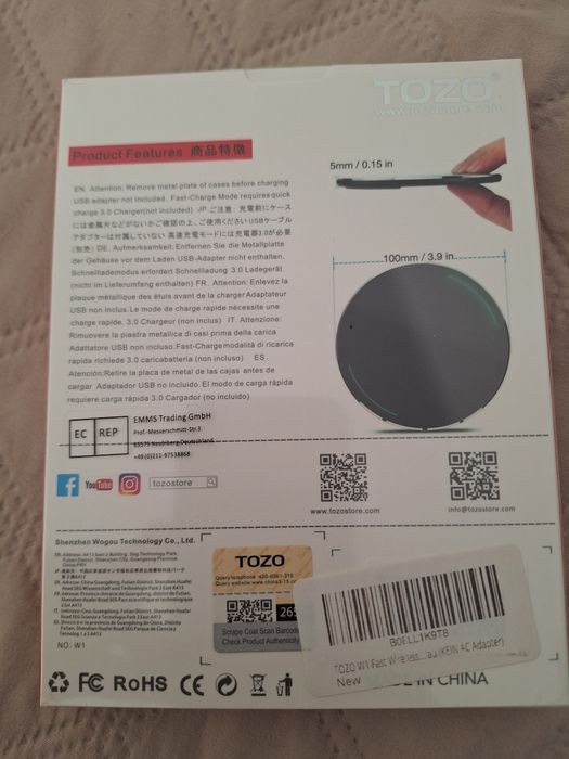 Carregador wireless novo