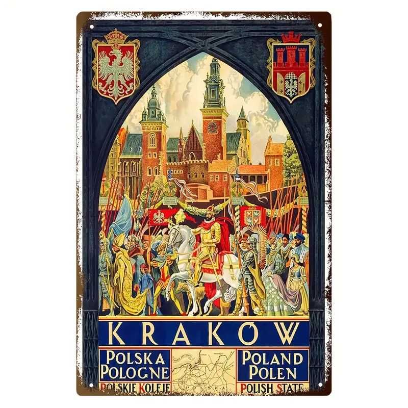 Metalowy Znak tablica Kraków