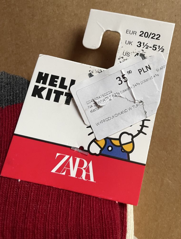 Skarpety 2 pary Zara z motywem Hello Kitty