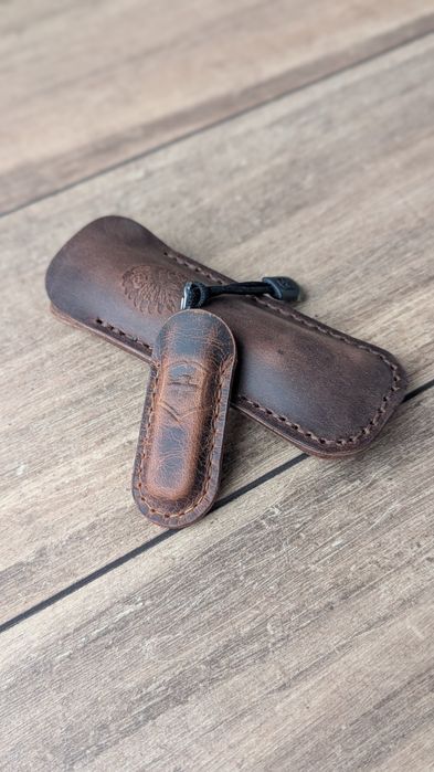 Чехол ручная работа натуральная кожа victorinox classic sd alox