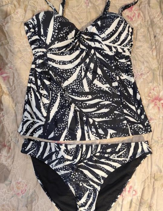Шикарний стильний купальник танкіні майка та плавки в басейн пляж.