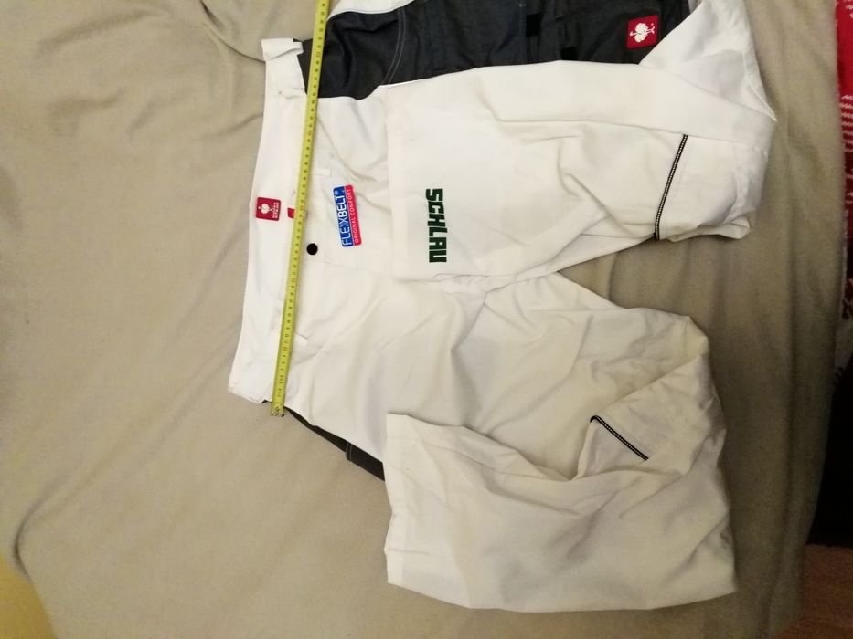 Spodnie robocze 62 strauss 5xl malarskie białe struś bhp odzież xl pas