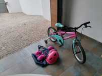 Bicicleta criança com todos os acessórios