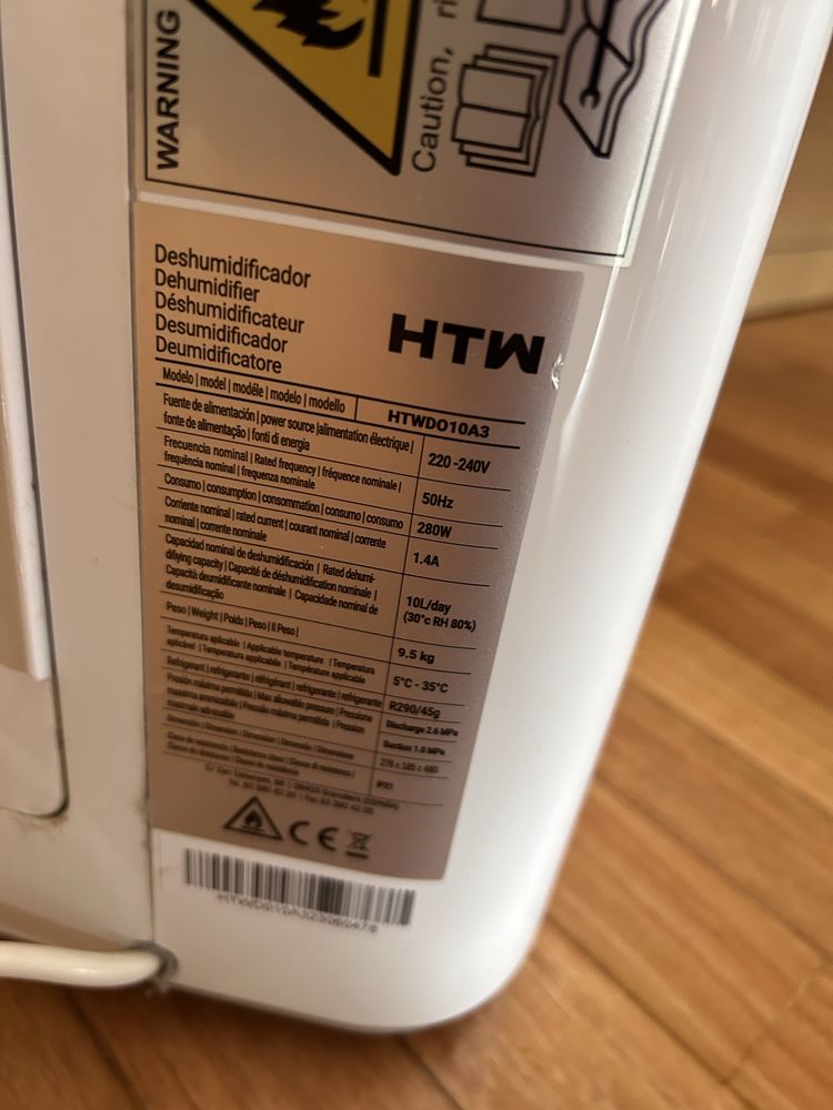 Desumidificador de ar HTW A3 10L