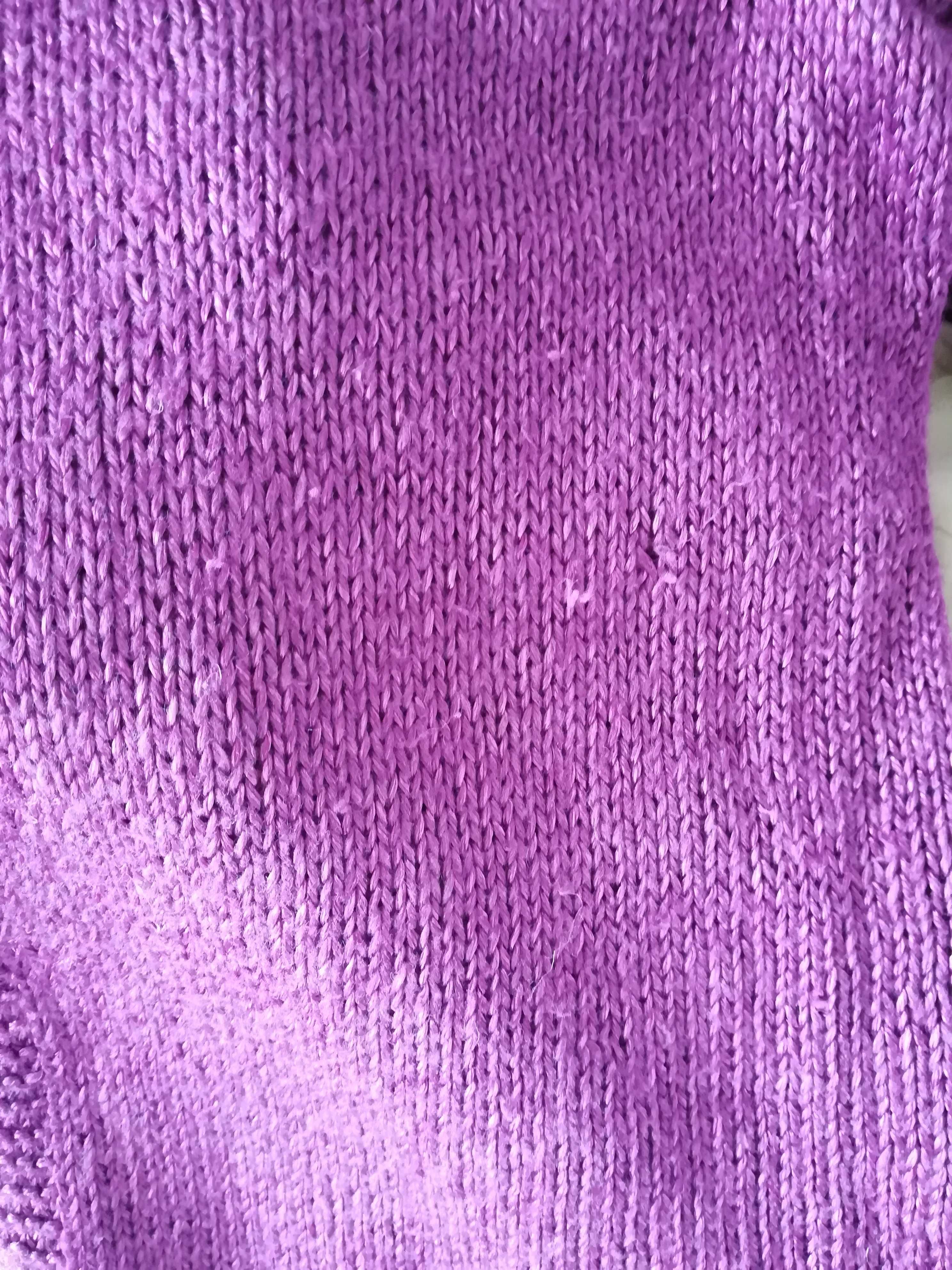 Fioletowa narzutka, sweterek, rozmiar uniwersalny