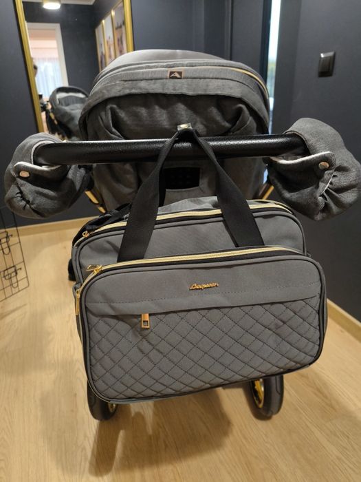 Wózek 2w1 Adamex Reggio Special złoty szary