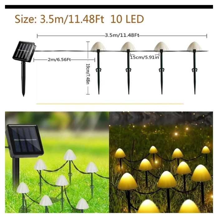 Гриби "Мухомори" на сонячній батареї,  садовий декор