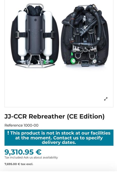 JJ-CCR Rebreather (CE Edition)