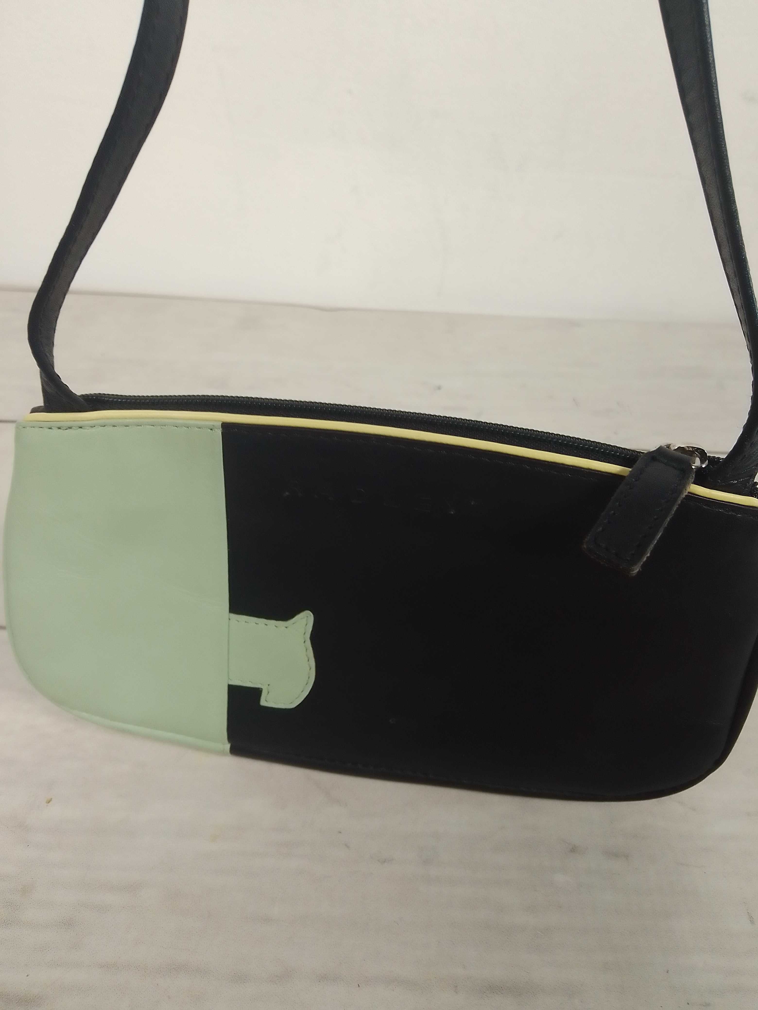 Radley mini torebeczka portfelik skóra miętowa