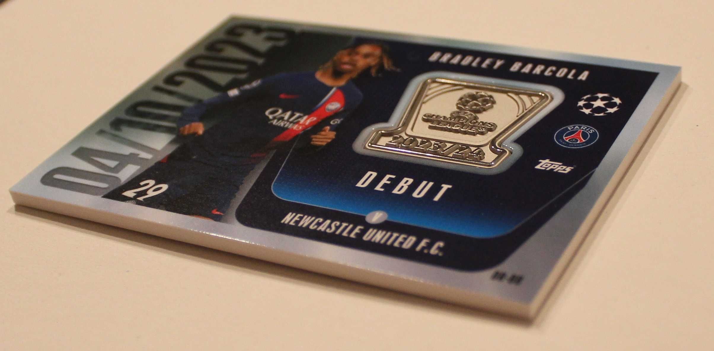 Bradley Barcola PSG karta Debut Topps Match Attax Extra 2024