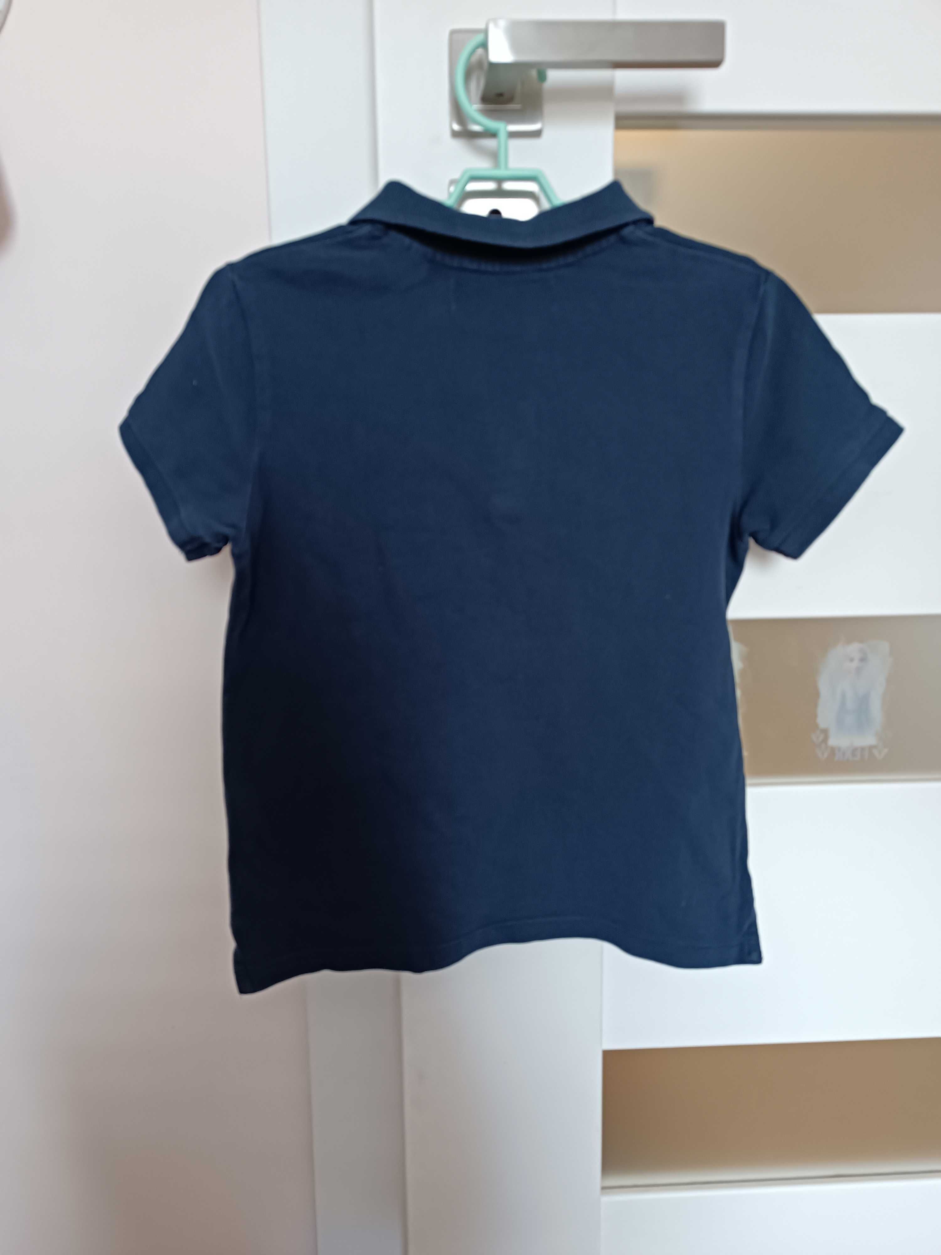 Granatowy t-shirt polo Zara H&M 110