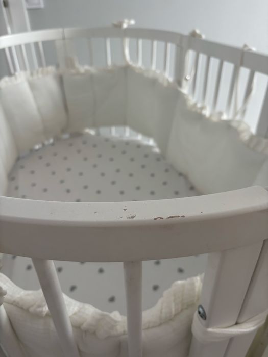 Овальне ліжечко-трансформер IngVart SMART BED ROUND 9-в-1