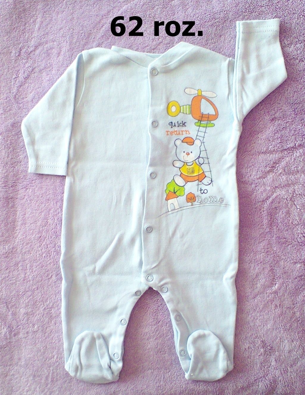 Ubranka dla noworodka 56-62 roz. 0-3 m. Bluzka Sweterek Śpiochy Body.