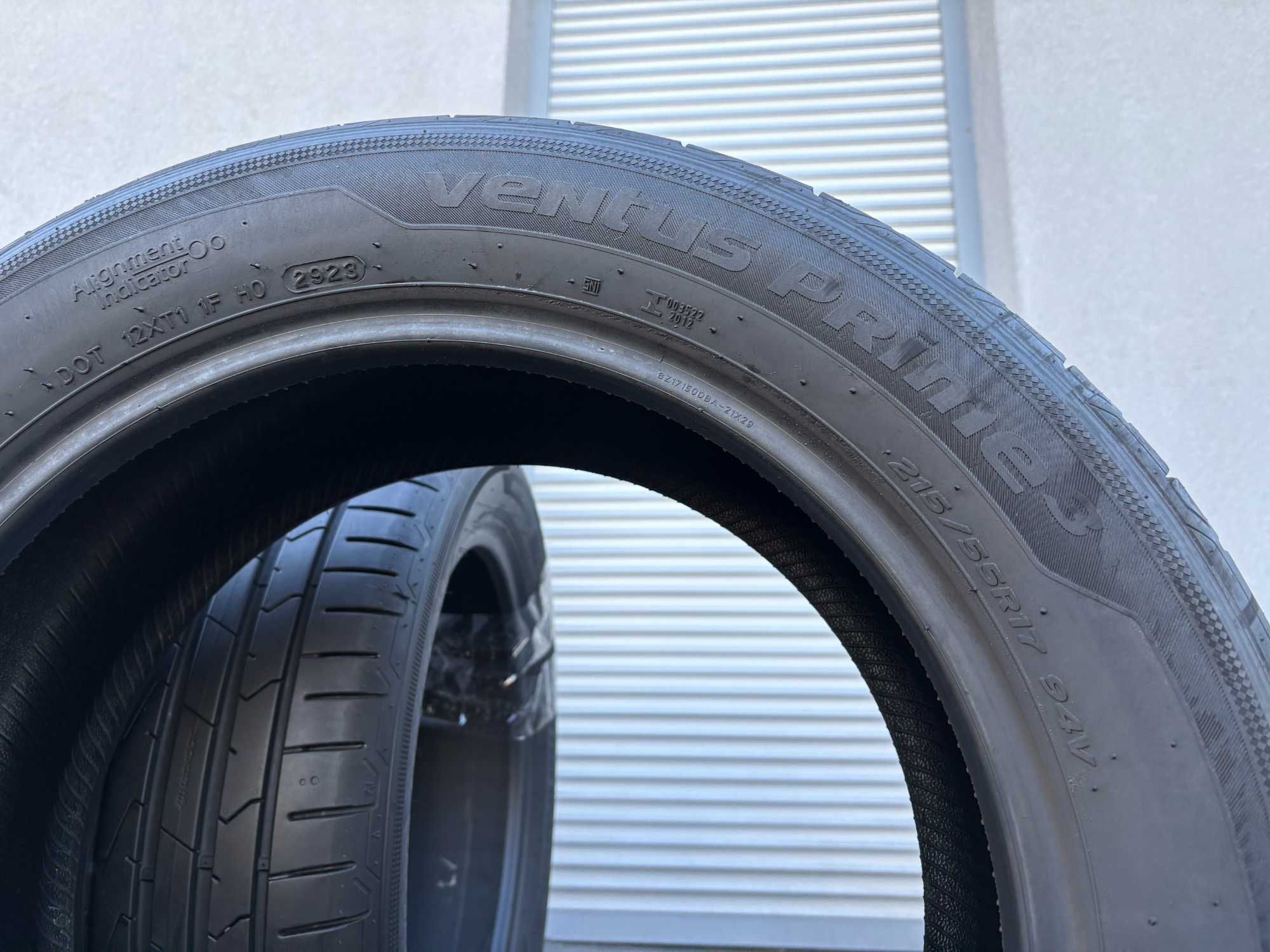 x2 letnie 215/55R17 Hankook 7mm 100% bieżnika 2024r świetny stan! L391