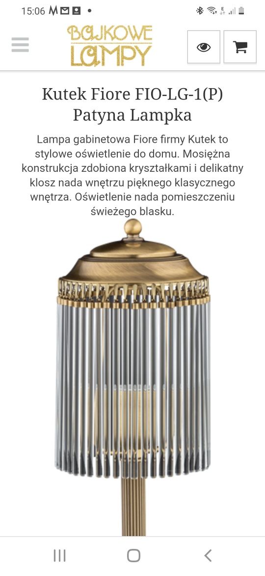 Przepiękna nowa Lampka Fiore Kutek