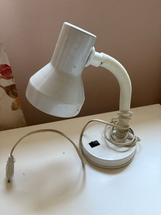Lampka biurkowa retro – giętka szyjka, E27
