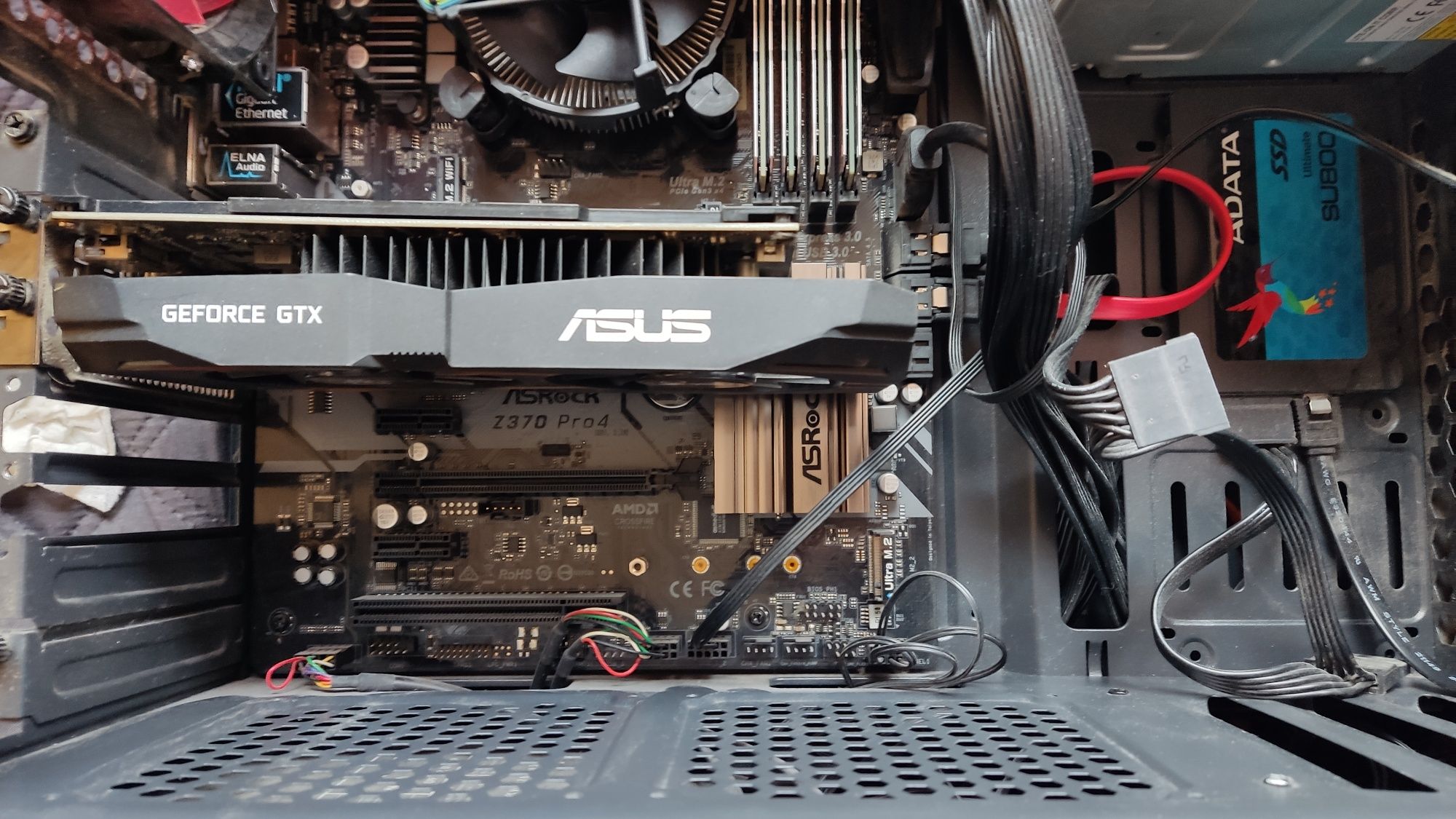 Komputer Stacjonarny i3-8100 gtx 1050Ti + monitor HP 201