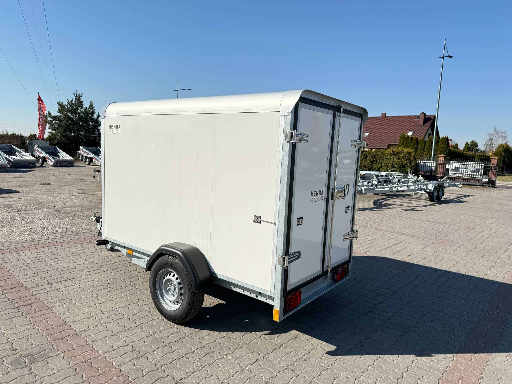 Przyczepa kontener 265x138x160 HENRA BOX DMC:1350kg,MARKA PREMIUM!
