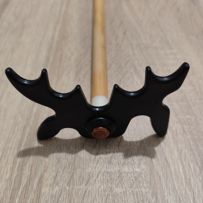 Podpórka bilardowa zakładana na kij, uniwersalna, czarna, nowa