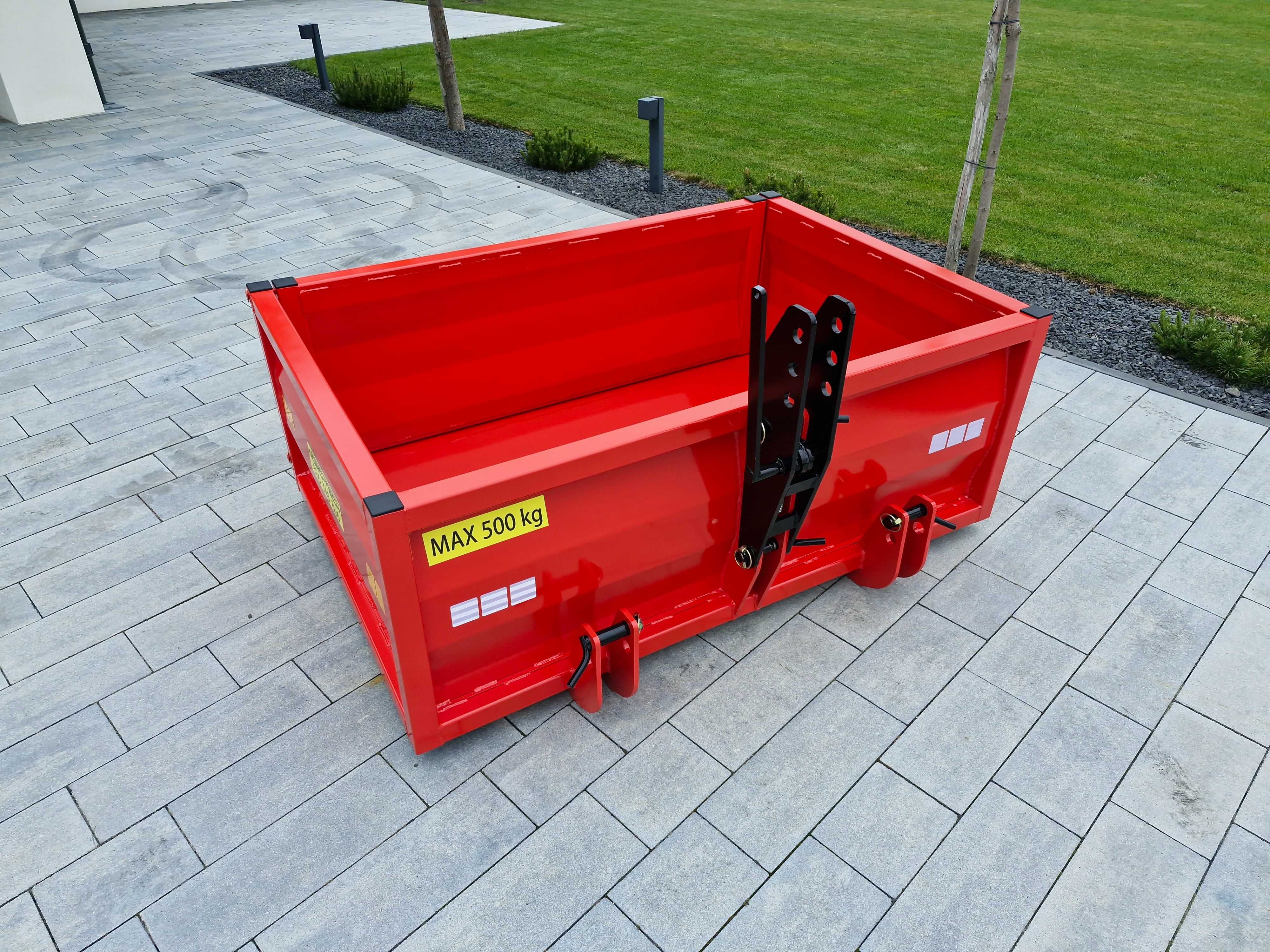 skrzynia transportowa na tył ciągnika tylny TUZ kiper mechaniczny