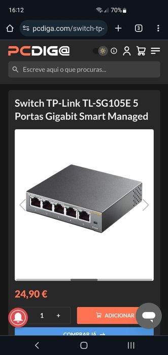 Switch nova na caixa