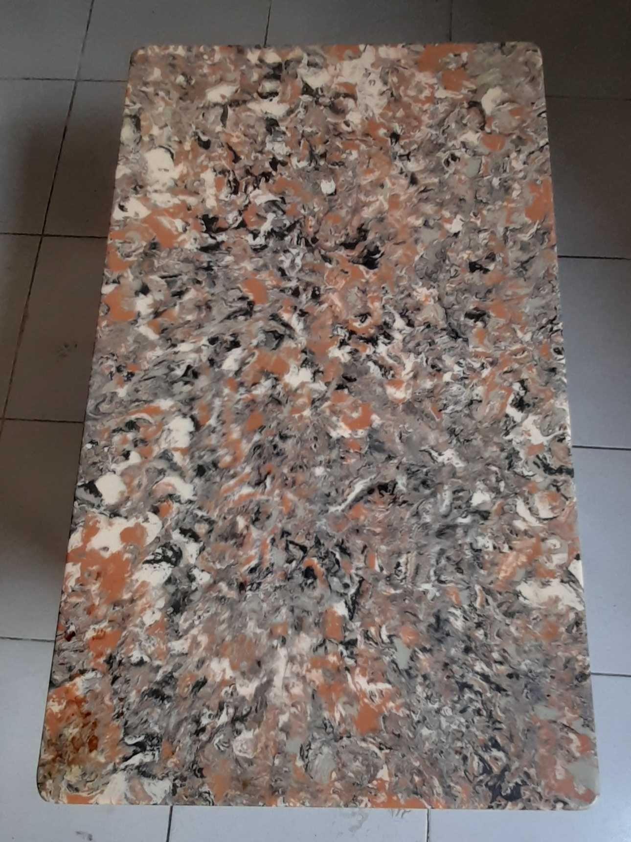 Mesa sala estar com pedra mármore