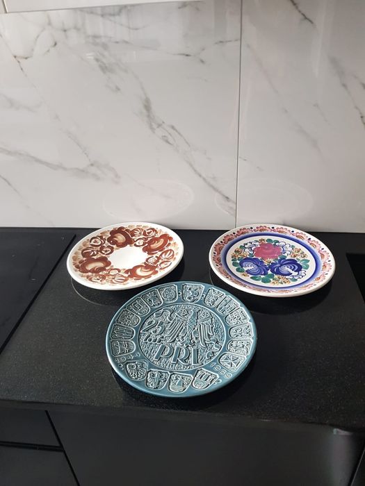 Patery 31cm fajans Włocławek Jan Sowiński 25 lat prl