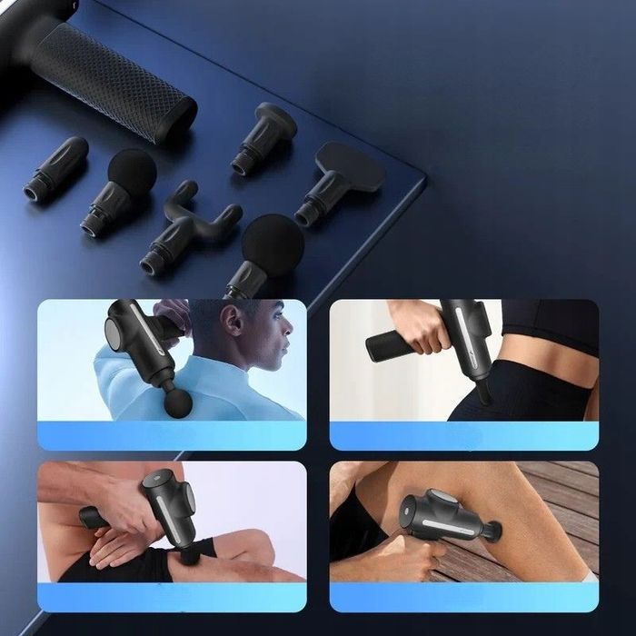 Masażer mięśni Pistolet do masażu mięśni MERACH 6 głowic 5 poziomów