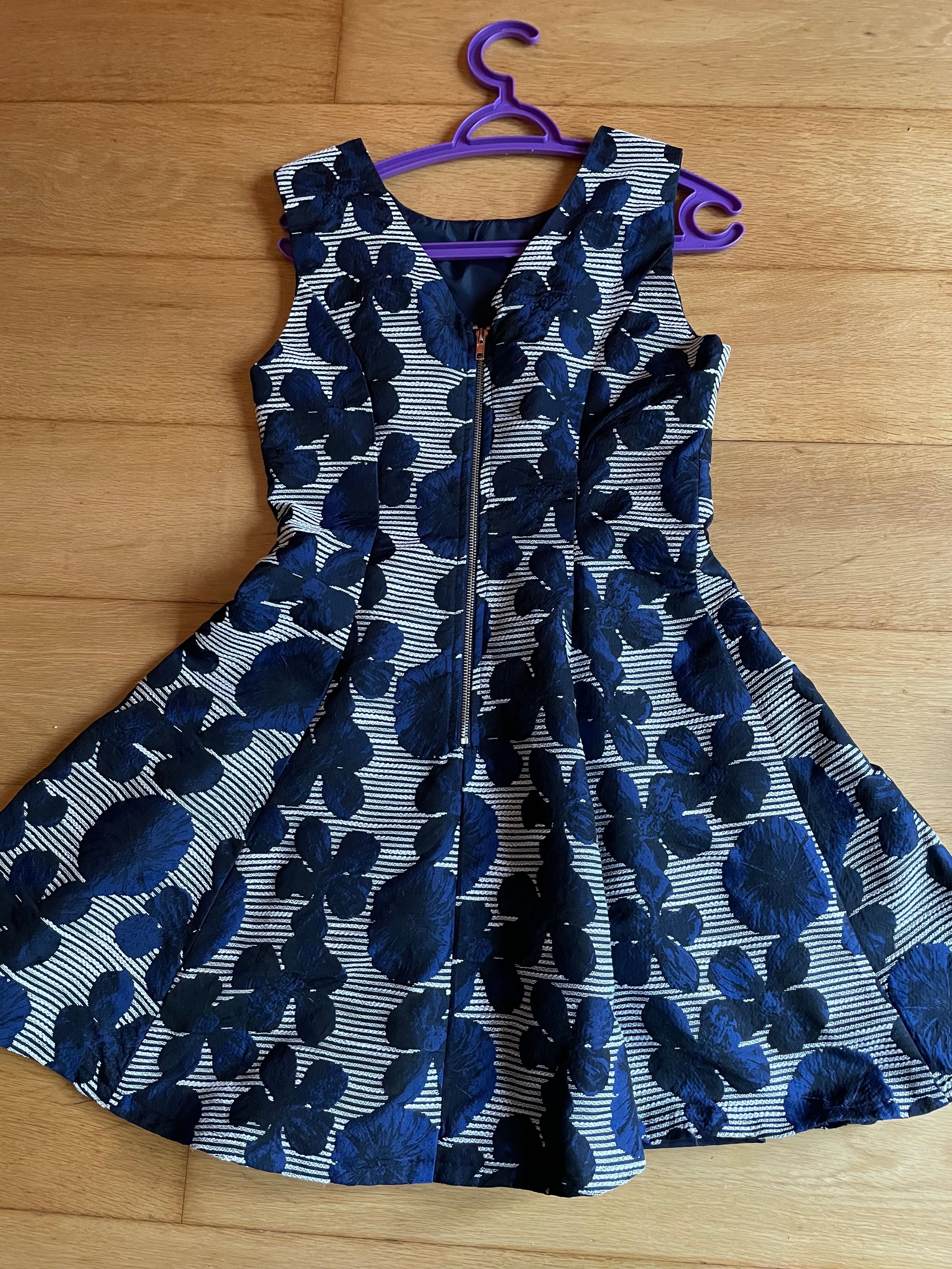 Vestido azul cerimónia