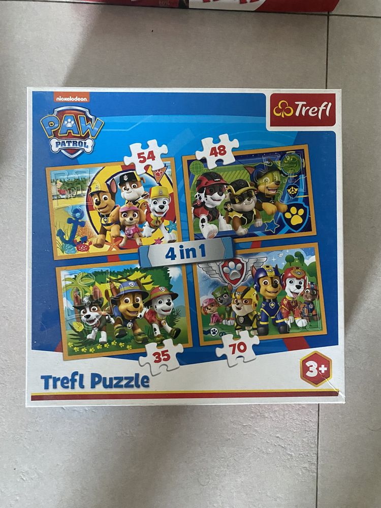 Puzzle dzieciece trefle  + gra 3 w 1
