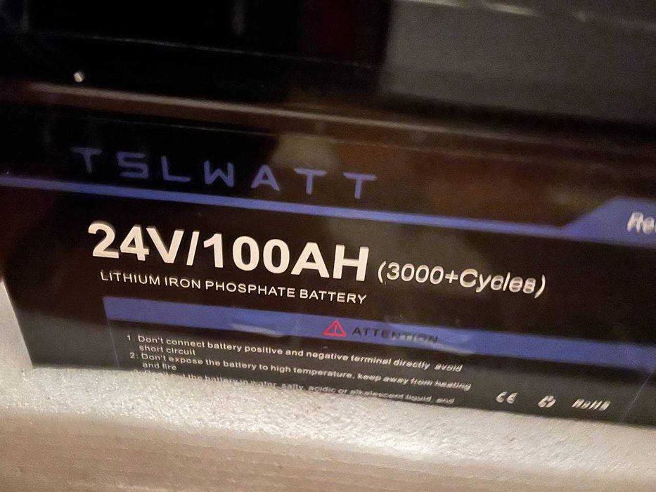 Акумулятор АКБ TSLWATT LiFePo4 24V 100Ah 2,56kWh 3000+ циклів